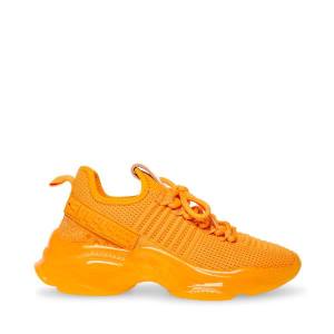 Steve Madden Maxima Women's Sneakers Orange | SM-490WD