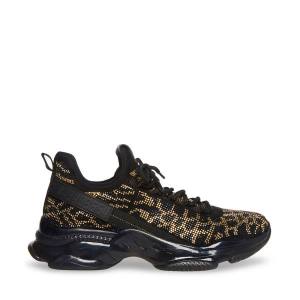 Steve Madden Maxx Men's Sneakers Black Gold | SM-916XW