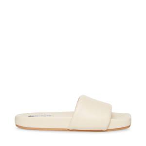 Steve Madden Mosy Bone Women's Sandals Beige | SM-674TL