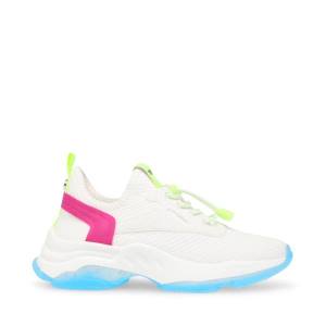 Steve Madden Myles Fuschia Women's Sneakers White | SM-712JB