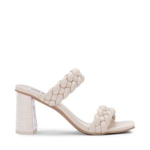 Steve Madden Paxton Ivory Women's Heels White | SM-923ER