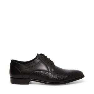 Steve Madden Perris Leather Men's Dress Shoes Black | SM-813GH