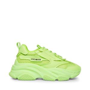 Steve Madden Possession Lime Women's Sneakers Light Green | SM-019PT