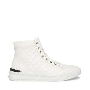 Steve Madden Quilts2 Men's Sneakers White | SM-079SQ