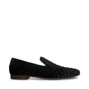 Steve Madden Quintin Velvet Men's Loafers Black | SM-372NR