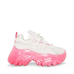 Steve Madden Revel Women's Sneakers White Pink | SM-198DC