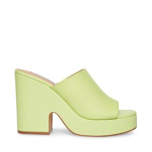 Steve Madden Sally Lime Women's Heels Light Green | SM-467FO