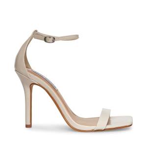 Steve Madden Shaye Bone Patent Women's Heels Beige | SM-869TV