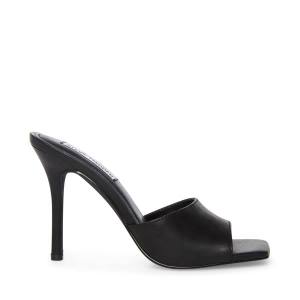 Steve Madden Signal Leather Women's Heels Black | SM-082WA