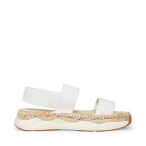 Steve Madden Sirrius Fabric Women's Sandals White | SM-064SK