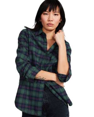 Steve Madden Teddy Lined Flannel Women's Jackets Green | SM-014DJ