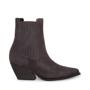 Steve Madden Terezza Nubuck Women's Booties Grey | SM-015HS