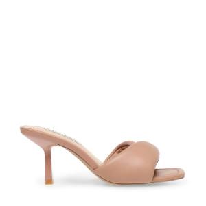 Steve Madden Thai Tan Leather Women's Heels Brown | SM-913LB