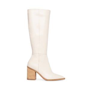 Steve Madden Tove Bone Leather Women's Boots Beige | SM-123LJ