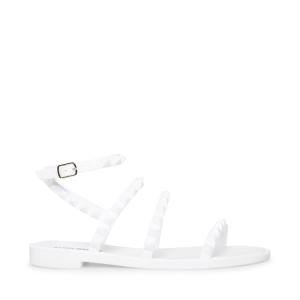 Steve Madden Travel-j Women's Sandals White | SM-079JS