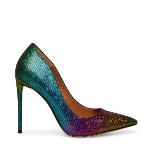 Steve Madden Vala Metallic Women's Heels Metal Multicolor | SM-567IH