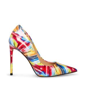 Steve Madden Vala Women's Heels Yellow Multicolor | SM-651CR