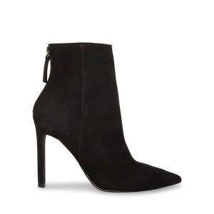 Steve Madden Vangle Nubuck Women's Booties Black | SM-784LA