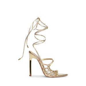 Steve Madden Whitney Snake Women's Heels Gold Snake | SM-961MK