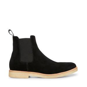 Steve Madden Wilshire Suede Men's Boots Black | SM-530LX